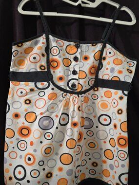 M Real Clothing Co. Top Blouse multicolor in Orange Black Peach Gray Sleeveless